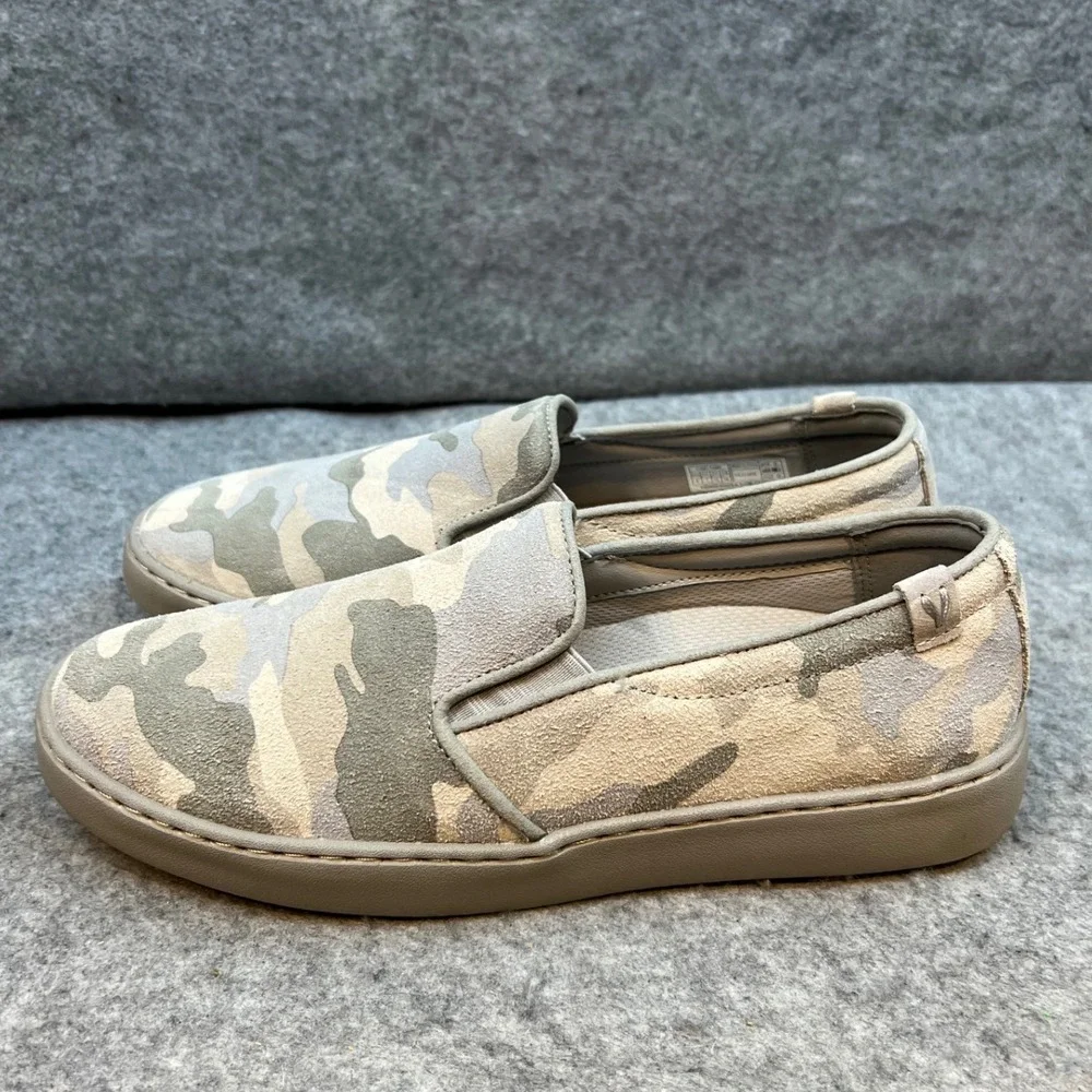Vionic Slip On Suede Sneakers Camo‎ Print Casual Comfort Shoes Women's Size 9